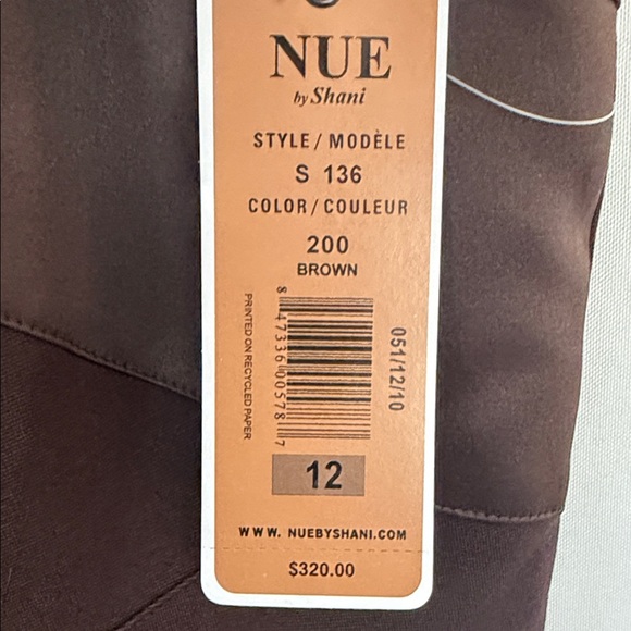 Nue by Shani Brown Asymmetric Sleeveless Midi Dress w/body shaper liner US12 NWT - Picture 2 of 12